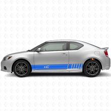 Branded Racing Style Stripes Side Vinyl Decal Kit for Scion tC_2