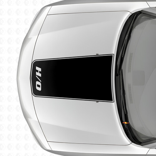 H/O Blackout Outline Stripe Hood Vinyl Decal Sticker for Dodge Charger 2006-2010