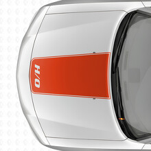H/O Blackout Outline Stripe Hood Vinyl Decal Sticker for Dodge Charger 2006-2010_4