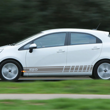 Side Racing Stripes Vinyl Decal Sticker fit to Kia Rio
 3