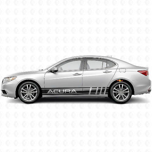 Racing Style Side Stripes Vinyl Decal Set for Acura ILX TLX RLX