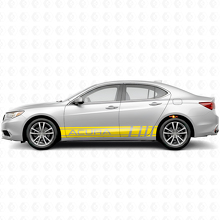 Racing Style Side Stripes Vinyl Decal Set for Acura ILX TLX RLX_5