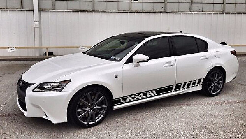 Racing Side Stripes Vinyl Decal Set For Lexus CT RC IS ES GS