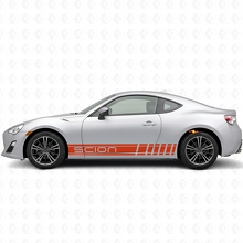 Branded Racing Style Stripes Side Vinyl Decal Kit for Scion FR-S_4