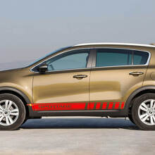 Side Racing Stripes Vinyl Decal Sticker fit to Kia Sportage
 2