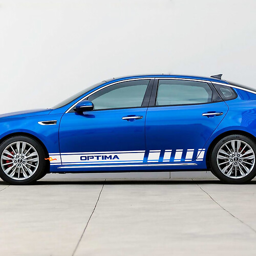 Side Racing Stripes Vinyl Decal Sticker fit to Kia Optima
