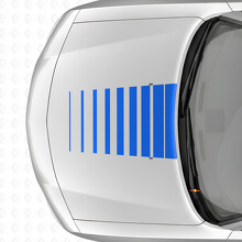 Strobe Style Stripes Hood Vinyl Decal Sticker for Dodge Charger 2006-2010_2