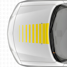 Strobe Style Stripes Hood Vinyl Decal Sticker for Dodge Charger 2006-2010_5