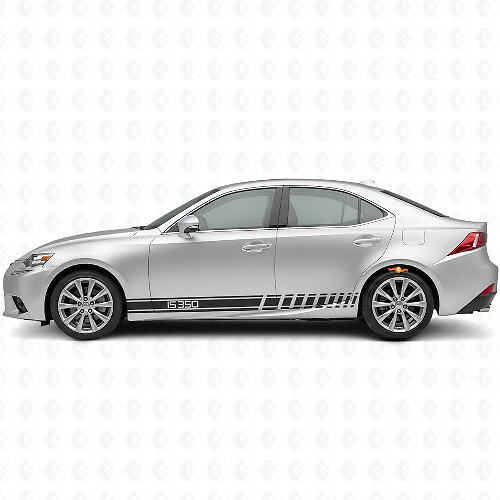 IS350 Logo Racing Stripes Side Vinyl Decal Sticker for Lexus IS 2014-2020