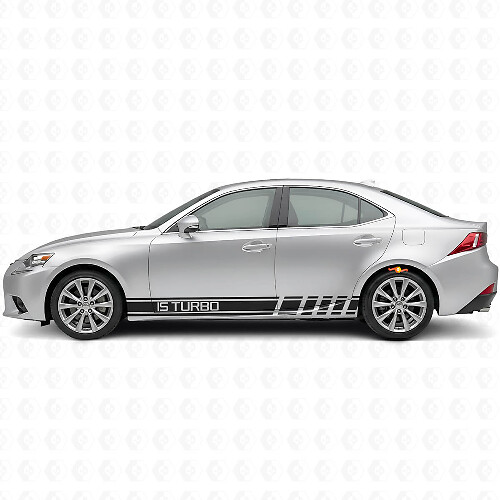 IS Turbo Style Stripes Side Vinyl Decal Sticker for Lexus IS