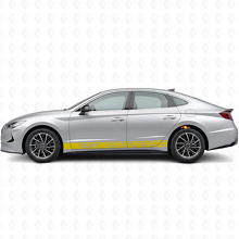 Custom Text Racing Stripes Side Vinyl Decal Sticker for Hyundai Sonata_5