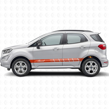 Custom Racing Side Stripes Vinyl Decal Kit for Musclecar EcoSport GT_4