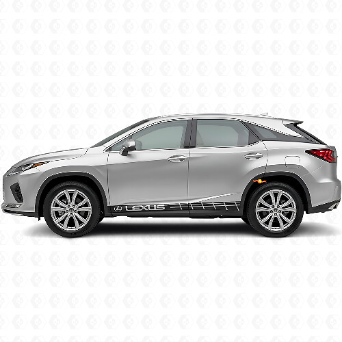 Racing Style Stripes Rocker Panel Vinyl Decal Kit for Lexus RX 350