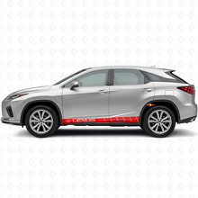 Racing Style Stripes Rocker Panel Vinyl Decal Kit for Lexus RX 350_4