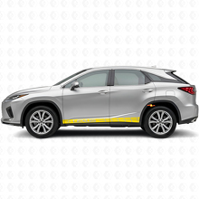 Racing Style Stripes Rocker Panel Vinyl Decal Kit for Lexus RX 350_5
