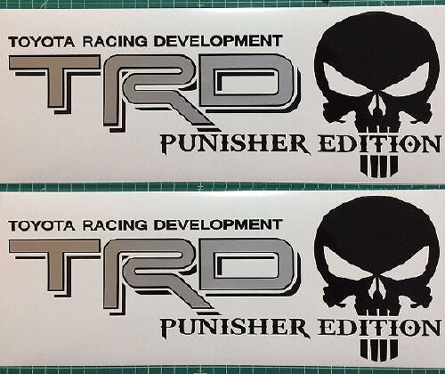 Toyota TRD Truck Off-Road Racing Tacoma Tundra The Punisher Decals Sticker Decal