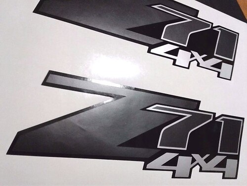 Z71 4x4 decals stickers silverado chevrolet truck chevy BLACK MATT (set)

