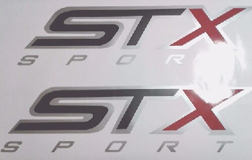 STX Sport Side Decal Sticker Set for Truck - Black Matte Gray
