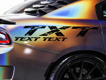 SRT Scat Pack Style TXT TEXT TEXT Distressed Pair Rear Fender Vinyl Decal Sticker for Dodge Charger_2