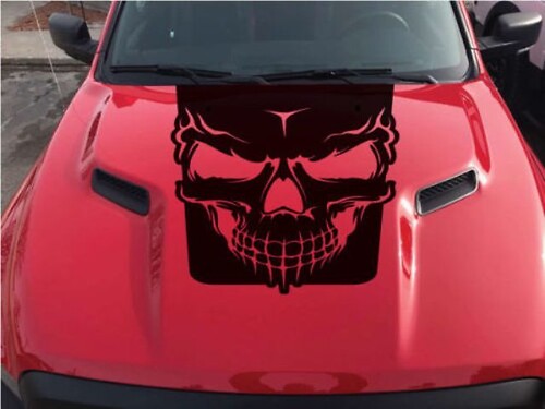 Skull Hood Vinyl Decal Sticker for RAM 1500 Rebel 2015-2017