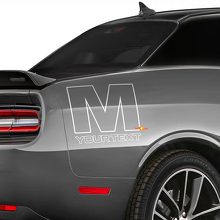 Autocraft M Logo Rear Side Vinyl Sticker Decal for Dodge Challenger 2