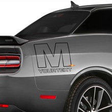 Autocraft M Logo Rear Side Vinyl Sticker Decal for Dodge Challenger 3
