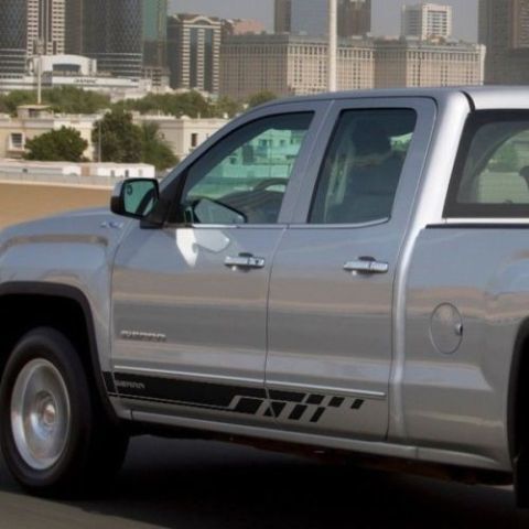Sierra Lettering Geometric Side Door Panel Stripes Sticker Decal Graphics 2 for GMC Sierra