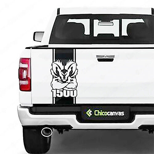 Dodge Ram Stripe 1500 Graphic Decal Sticker Side Rear Truck Vinyl Skull Bed Car