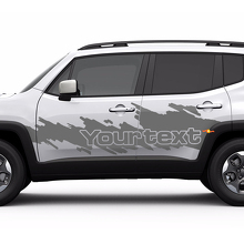 Vinyl Decal Sticker for Jeep Renegade with Custom Text Splash Splatter Graphic Side Doors 2