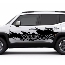 Vinyl Decal Sticker for Jeep Renegade with Custom Text Splash Splatter Graphic Side Doors 3