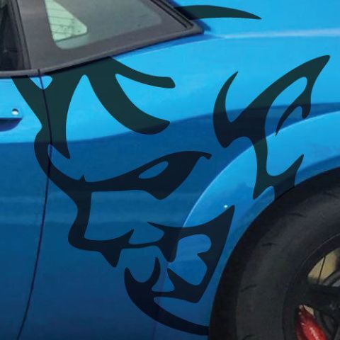 Demon Style Side Vinyl Decal Set for Dodge Challenger 