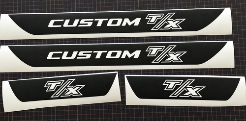 CUSTOM T/X Four Piece Door Sill Set Door Vinyl Decal Sticker for Dodge Charger 2006-2018