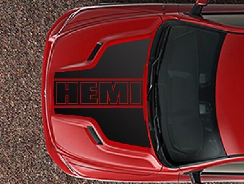 HEMI Hood Vinyl Decal Set for Dodge RAM 1500