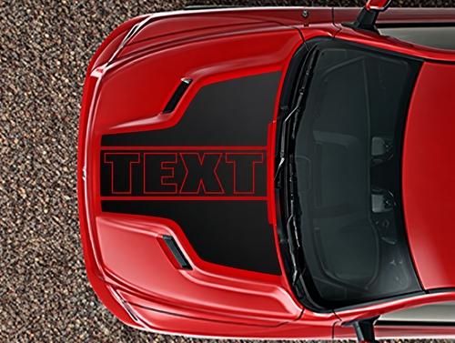 TEXT Outline Letter Blackout Hood Vinyl Decal Sticker for RAM 1500