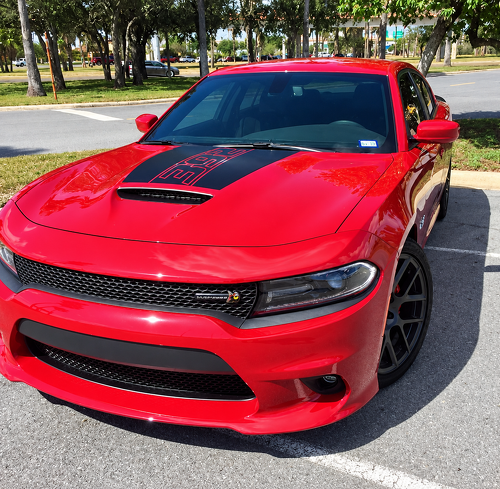 392 Outline Daytona Style Panel Kit Hood Vinyl Decal Sticker for Dodge Charger 2015-2018