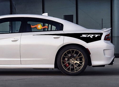 Paar Achterste Kwartaalse Side Strepen 2 vir Dodge Charger 2015-2020