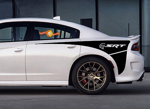 Dodge Charger SRT HELLCAT Rear Quarter Side Stripes 2015 2016 2017