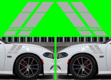 2X Dodge CHARGER Scat Pack Hash Stripes 2015-2018 Vinyl Sticker Decal HELLCAT SRT RT SXT Scatpack
 2