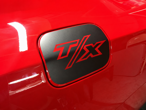 T/X Outline Fuel Door Overlay Rear Fender Vinyl Decal Sticker for Dodge Charger 2011-2017