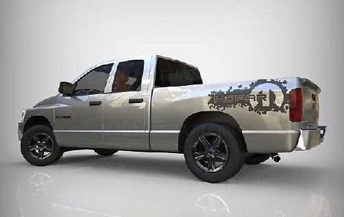 Dodge Ram 1500 2500 3500 Vinyl Decal Racing Sticker Stripe Hemi Mopar 5.7L DS046