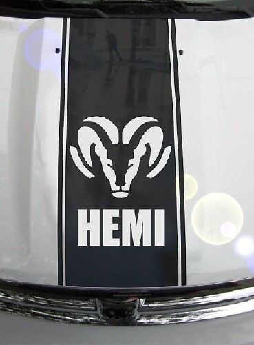 1500 2500 3500 Ram Truck Hood Stripes Vinyl Decal Sticker Graphic DH-004B