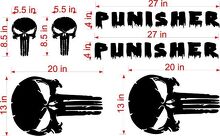 Punisher Skull Door and Hood Vinyl Decal Kit for Jeep Wrangler_2