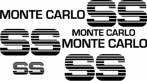 83 84 Chevy SS Monte Carlo Super Sport Choo Choo Custom Deluxe Vinyl Sticker Decal Kit
