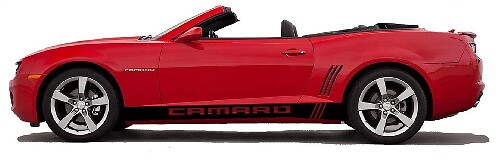 Branded Rocker Panel Stripes Vinyl Decal Kit for Chevrolet Camaro 2010-2015