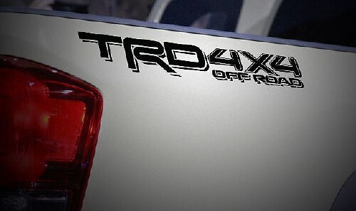 TRD Style 4x4 Off Road Bed Side Vinyl Decals for Toyota Tacoma 2016