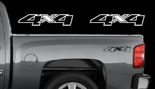 4x4 Bedside Vinyl Decal Set for Chevrolet Silverado 2007-2020