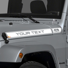 Custom Text 4x4 Off Road Logo Bonnet Stripe Vinyl Sticker Decal for Jeep Wrangler TJ 2