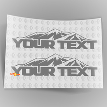 Custom Text Mountain Graphic Vinyl Decal Sticker for Jeep Wrangler 3