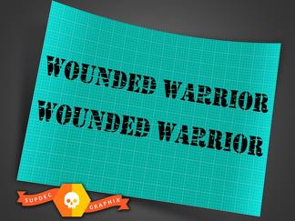 Jeep Wrangler wounded warrior style distressed military style hood decals