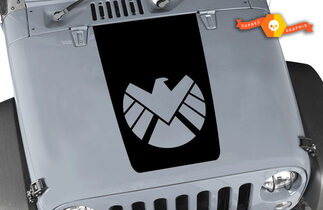 Patriot Eagle Hood Blackout Vinyl Decal Sticker fits: Jeep Wrangler JK TJ YJ JL